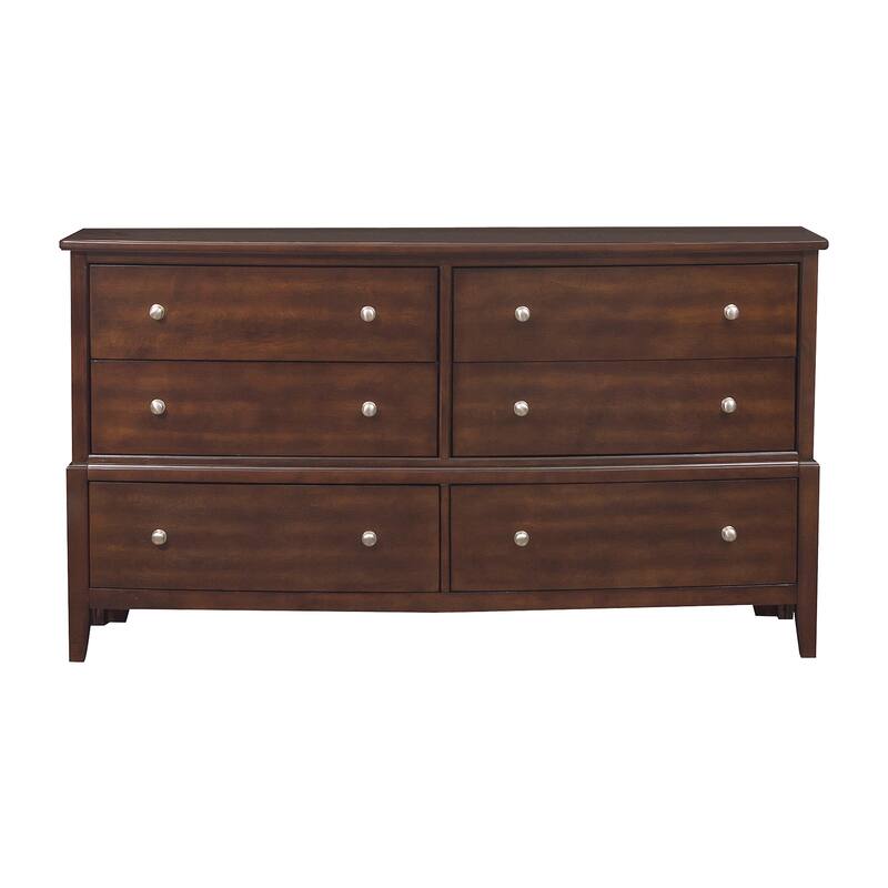 Bedroom Furniture Dark Cherry Finish Wooden Furniture - Cherry - 6-drawer