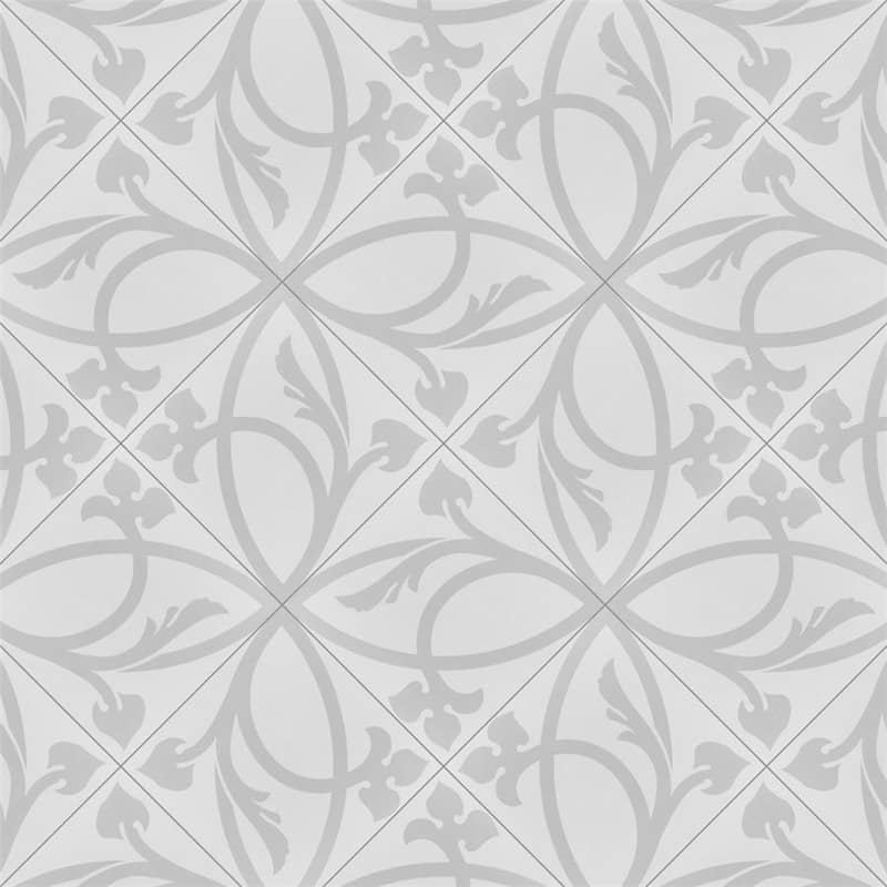 Merola Tile Caprice Liberty White 7.86" x 7.86" Porcelain Floor and Wall Tile