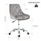 preview thumbnail 18 of 16, Modern Velvet Fabric with Chrome Legs, Dining Chair, Office Chair, Lift Adjustment