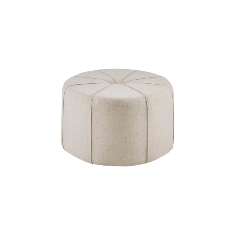 Madison Park Aberdeen Upholstered Tufted Oval Oversized Ottoman