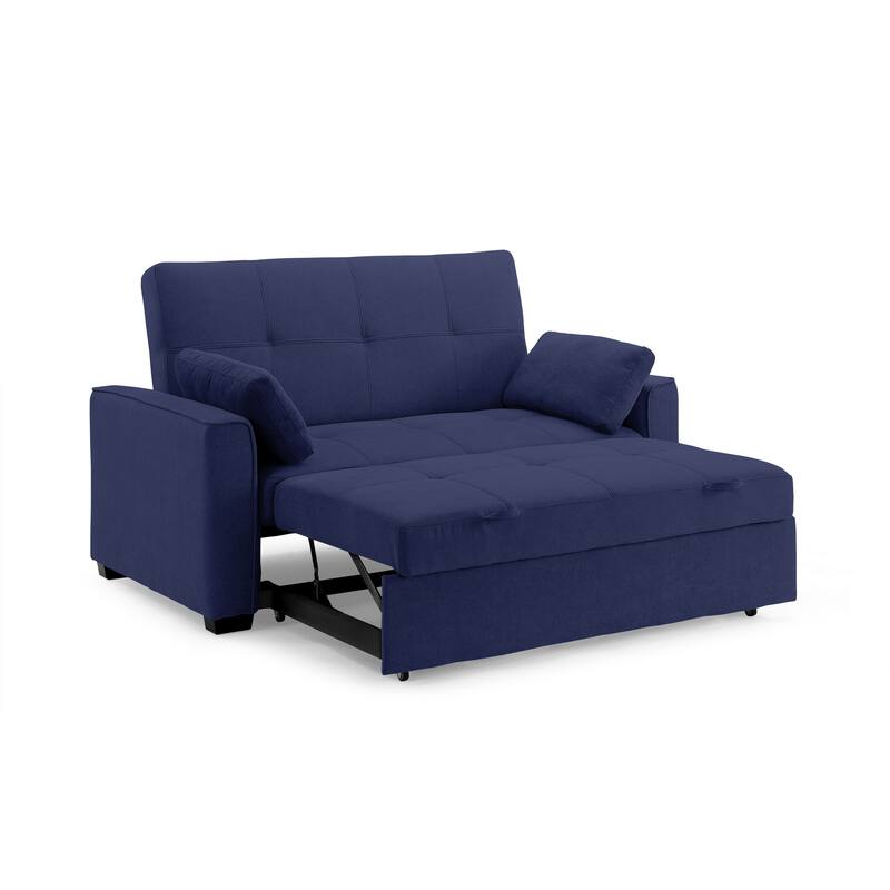 Nantucket Pull-Out Chenille Sleeper Sofa with Accent Pillows