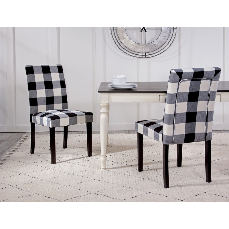 Plaid sale parsons chairs