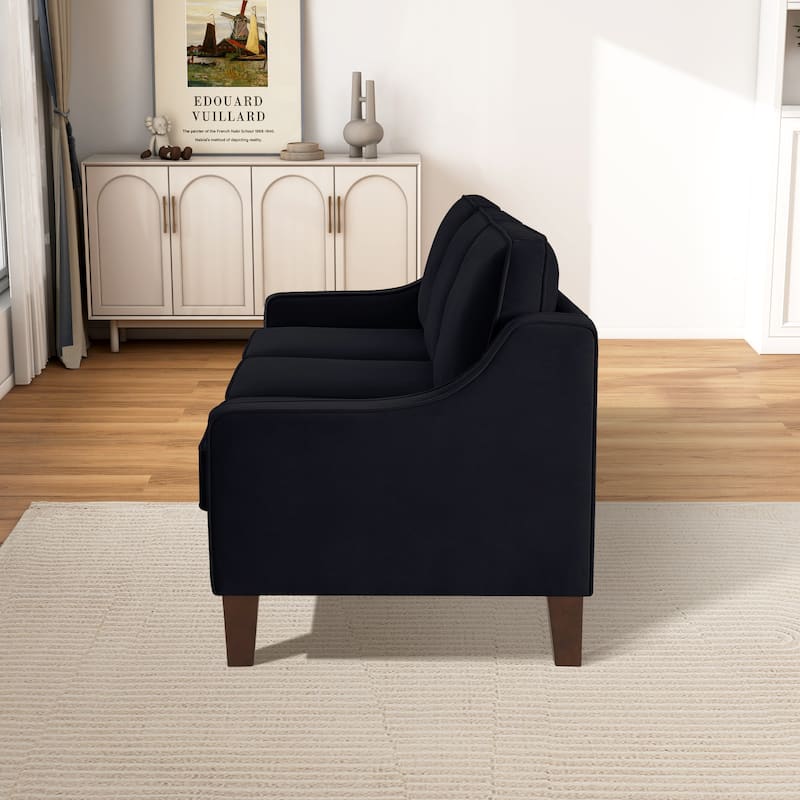 Modern Velvet Loveseat 2 Seater Sofa For Living Room