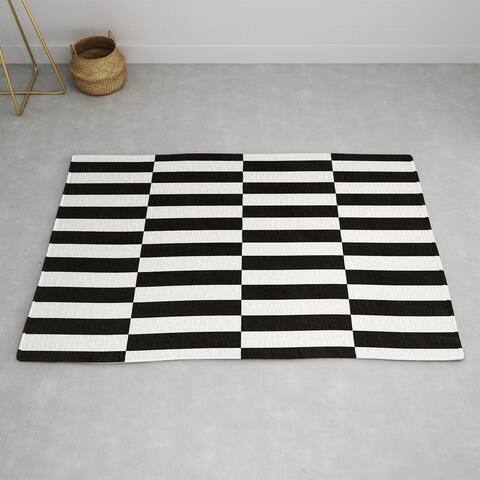 Deny Designs Black and White Order Area Rug
