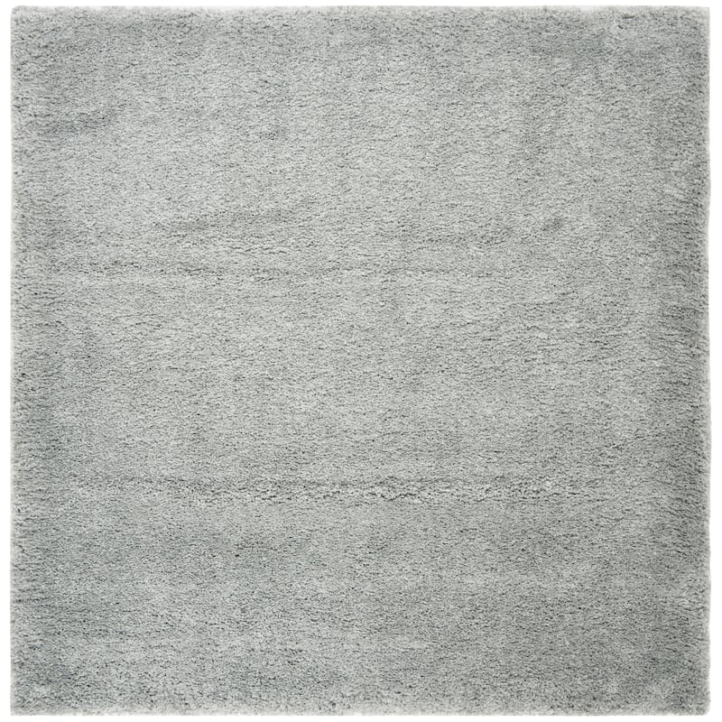 SAFAVIEH Royal Shag Soffia 2-inch Thick Rug - 6'7" x  6'7" - Silver - Square