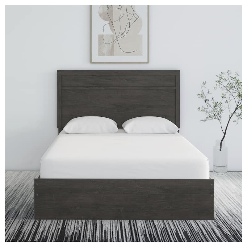 Belachime Black Panel Bed - Black - Queen