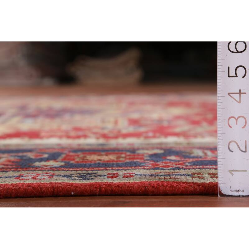Hand Knotted Oriental 100% Wool Carpet Traditional Medallion Red Heriz (serapi) Area Rug - 9' 11'' X 7' 10''