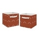 preview thumbnail 1 of 2, Boho Arrow Foldable Fabric Storage Bins - Ivory Burnt Orange Modern Farmhouse Southwest Shabby Chic Designer Bohemian Diamond