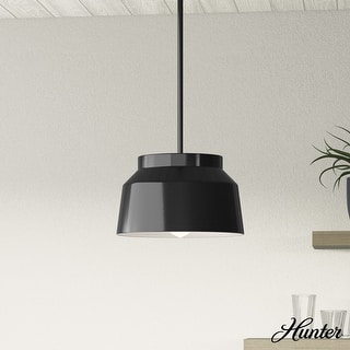 Hunter Cranbrook 1 Light Pendant - Kitchen Island, Bedroom - Mid-Century Modern, Transitional