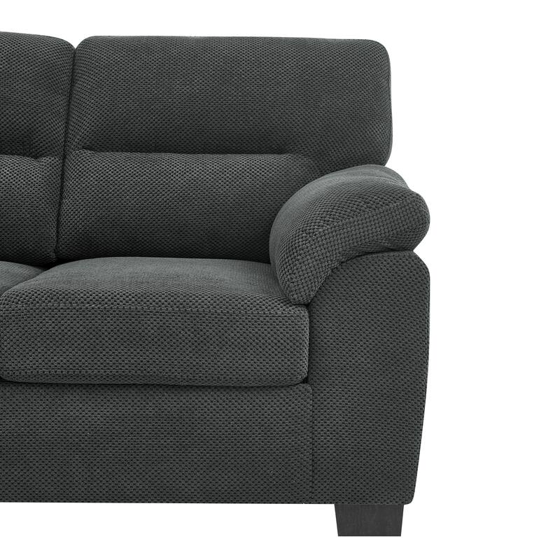 3-Seater Sofa, Modern Living Room Furniture, Textured Fabric Sofa,Minimalist Settee, Comfortable Armchair,Sturdy Frame Sofa