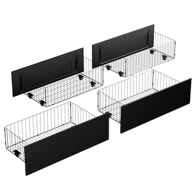 VECELO Underbed Storage Containers with Wheels Large Under Bed Drawers Rolling Under Bed Storage Dresser Metal Drawers
