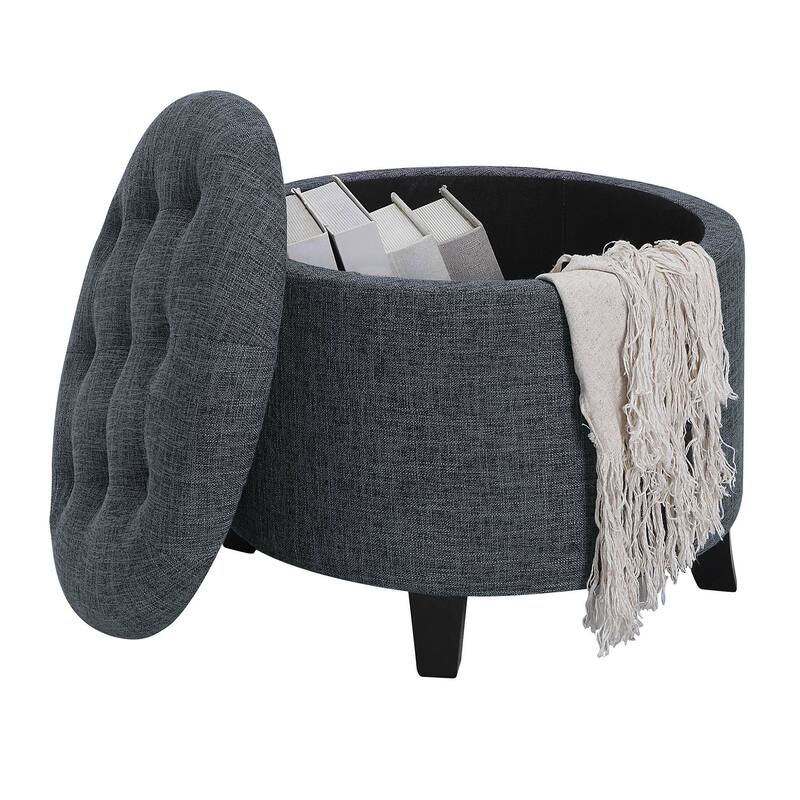 Convenience Concepts Designs4Comfort Round Storage Ottoman