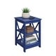 preview thumbnail 21 of 63, Copper Grove Cranesbill X-Base 3-Tier End Table with Shelves