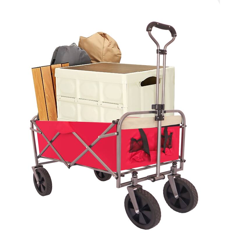 Collapsible Beach Trolley Cart Camping Folding Wagon