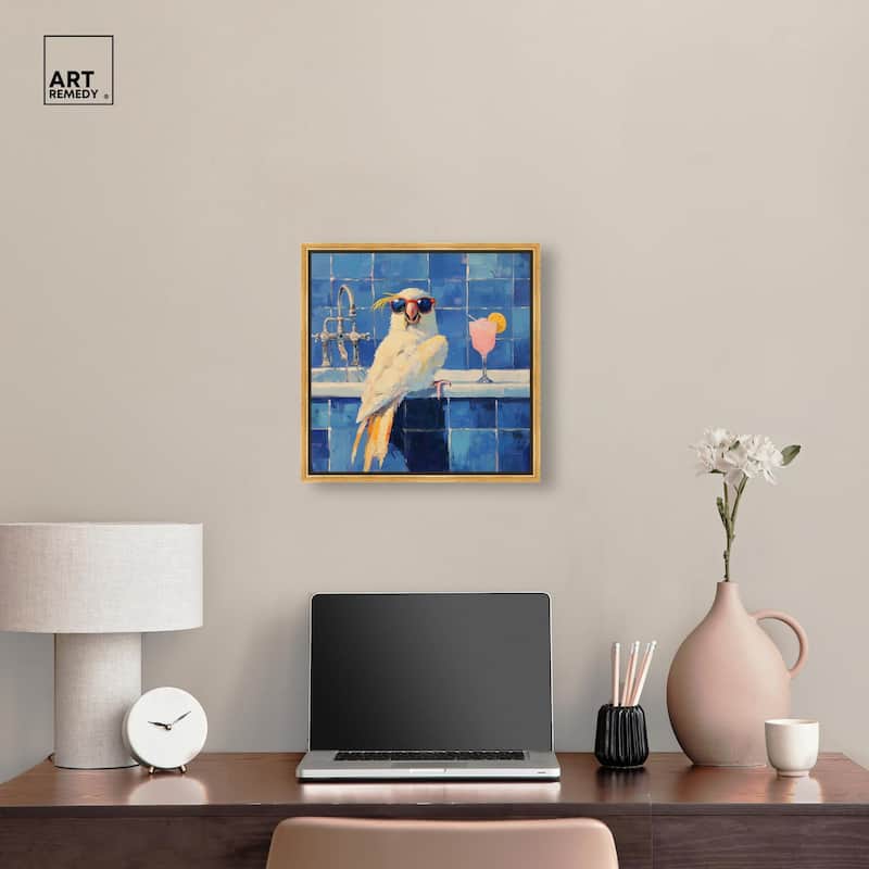 Relaxing Bird Canvas by Art Remedy