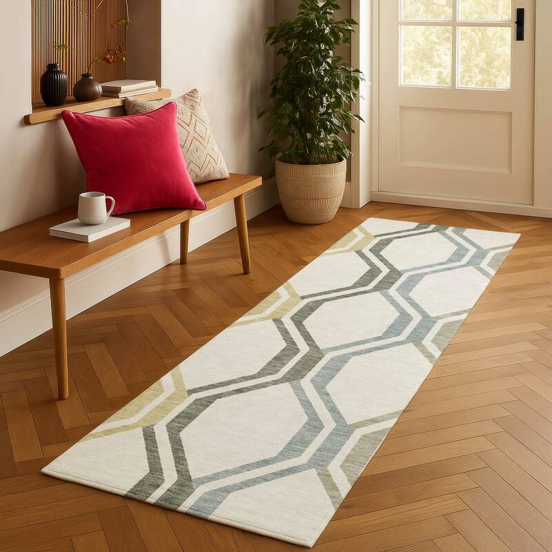 Machine Washable Indoor/ Outdoor Contemporary Dimensions Chantille Rug