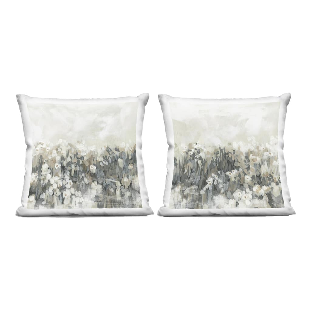 Stupell Brushed Flower Meadow Impressions Decorative Printed Throw Pillow Design by June Erica Vess (Set of 2)