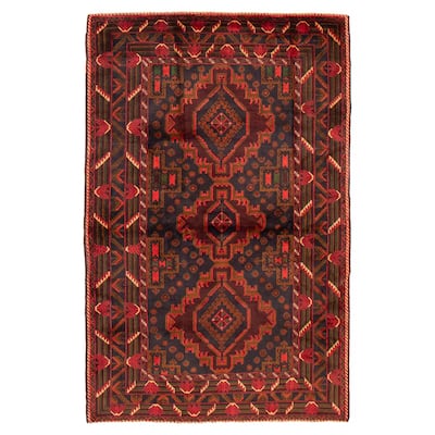Teimani Navy Rug 4'2" x 6'7" - 4'2 x 6'7