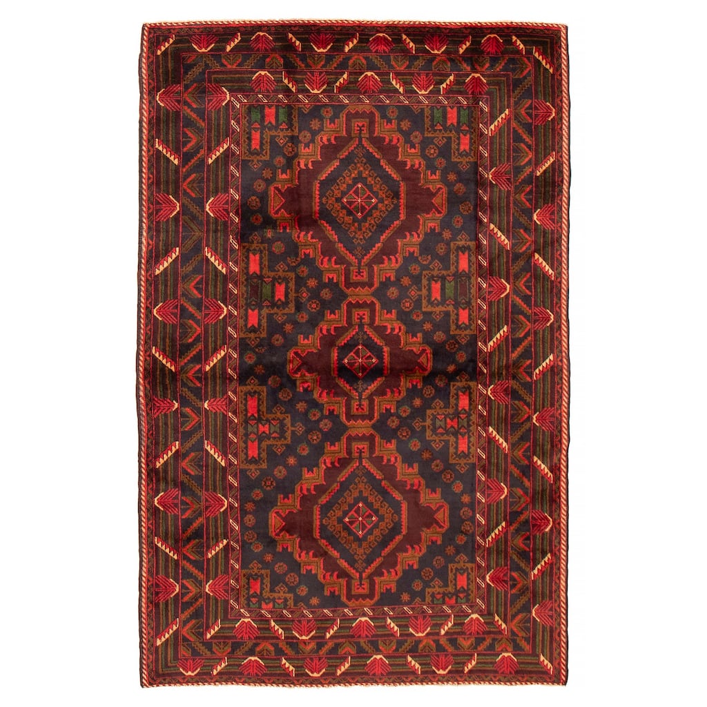 Teimani Navy Rug 4'2" x 6'7" - 4'2 x 6'7