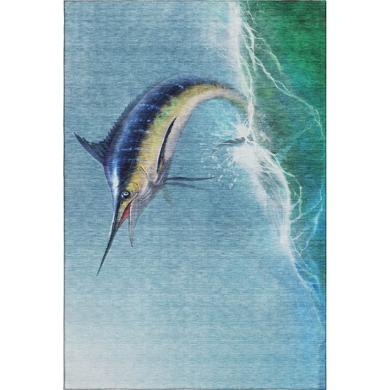 Premium Washable Super Soft Swordfish Fishing Mayfield Rug