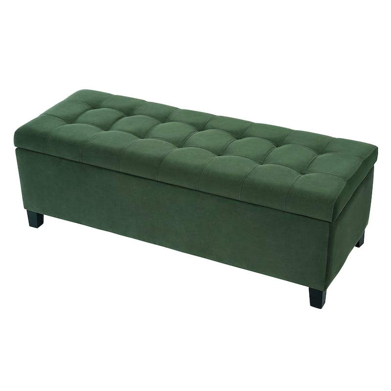 Mission Tufted Fabric Storage Ottoman Bench by Christopher Knight Home