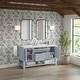 preview thumbnail 41 of 57, Breckenridge 60" Double Vanity, Serenity Blue - 60D