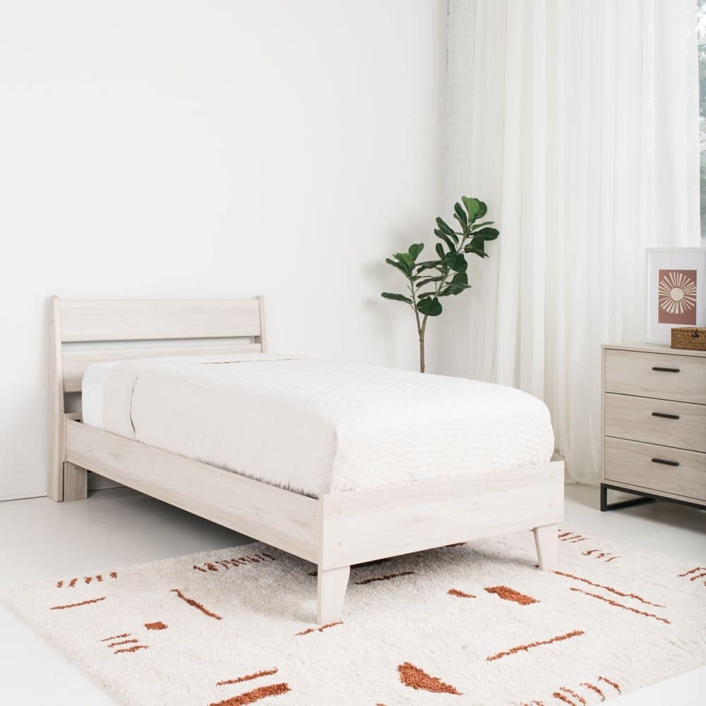 Signature Design by Ashley Socalle Whitewashed Woodgrain Platform Bed