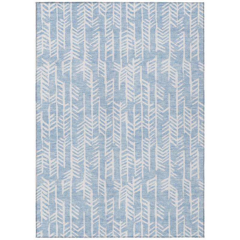 HomeRoots Tribal Transitional Rectangle Outdoor Rug