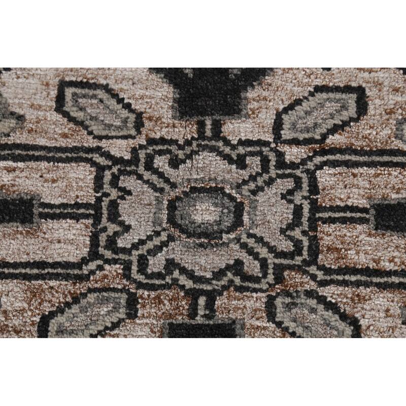 Heriz Serapi Indian Area Rug Hand-Knotted Traditional Wool Carpet - 8'0" x 9'10"