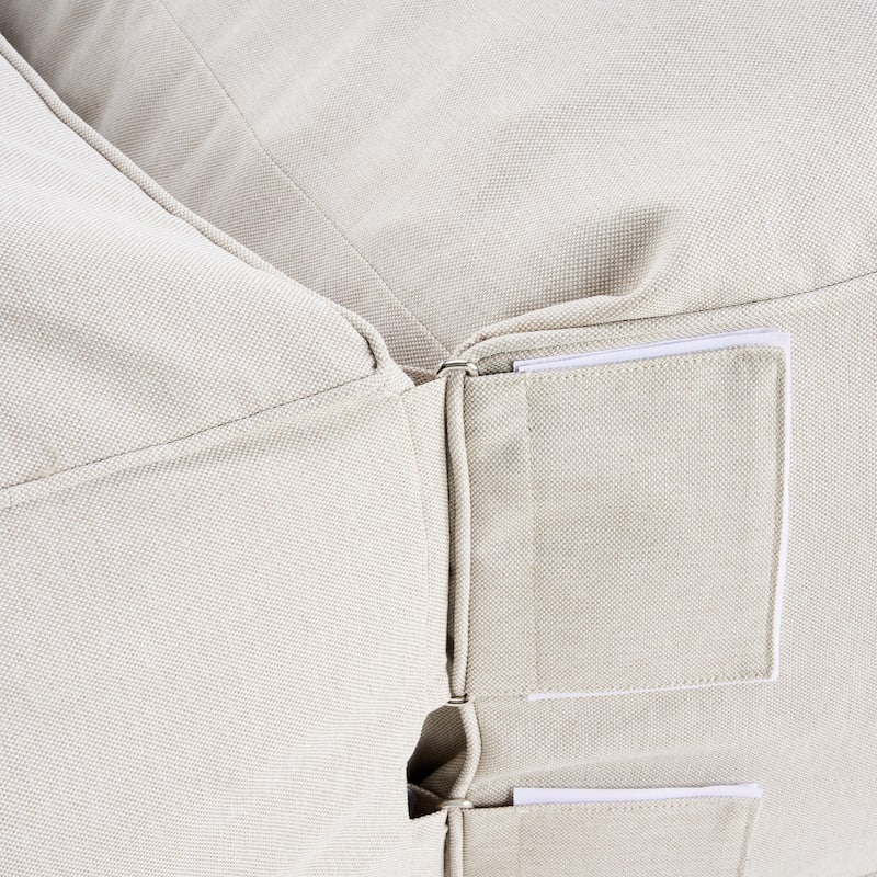 Christopher Knight Home - Nerissa Outdoor/Indoor Olefin Modular Bean Bag Armless Sofa Set with Shredded Foam Filled