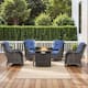 Option Brown Wicker / Blue Cusion