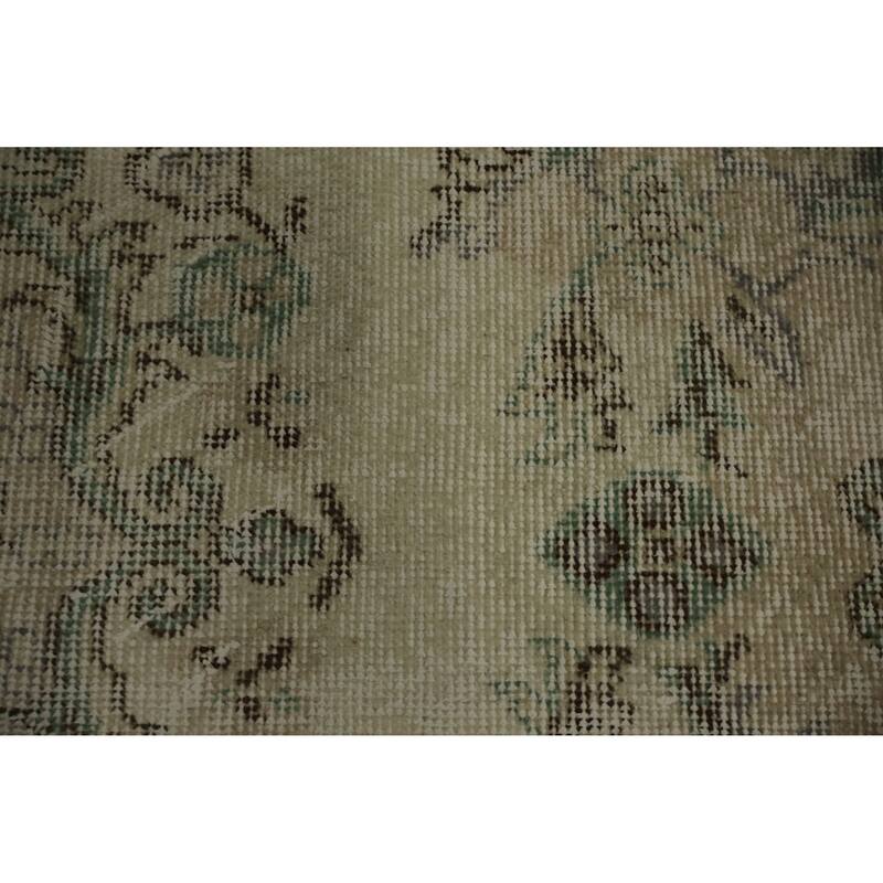Hand Knotted Oriental 100% Wool Carpet Transitional Floral Beige & Ivories Anatolian Area Rug - 9' 5'' X 5' 9''