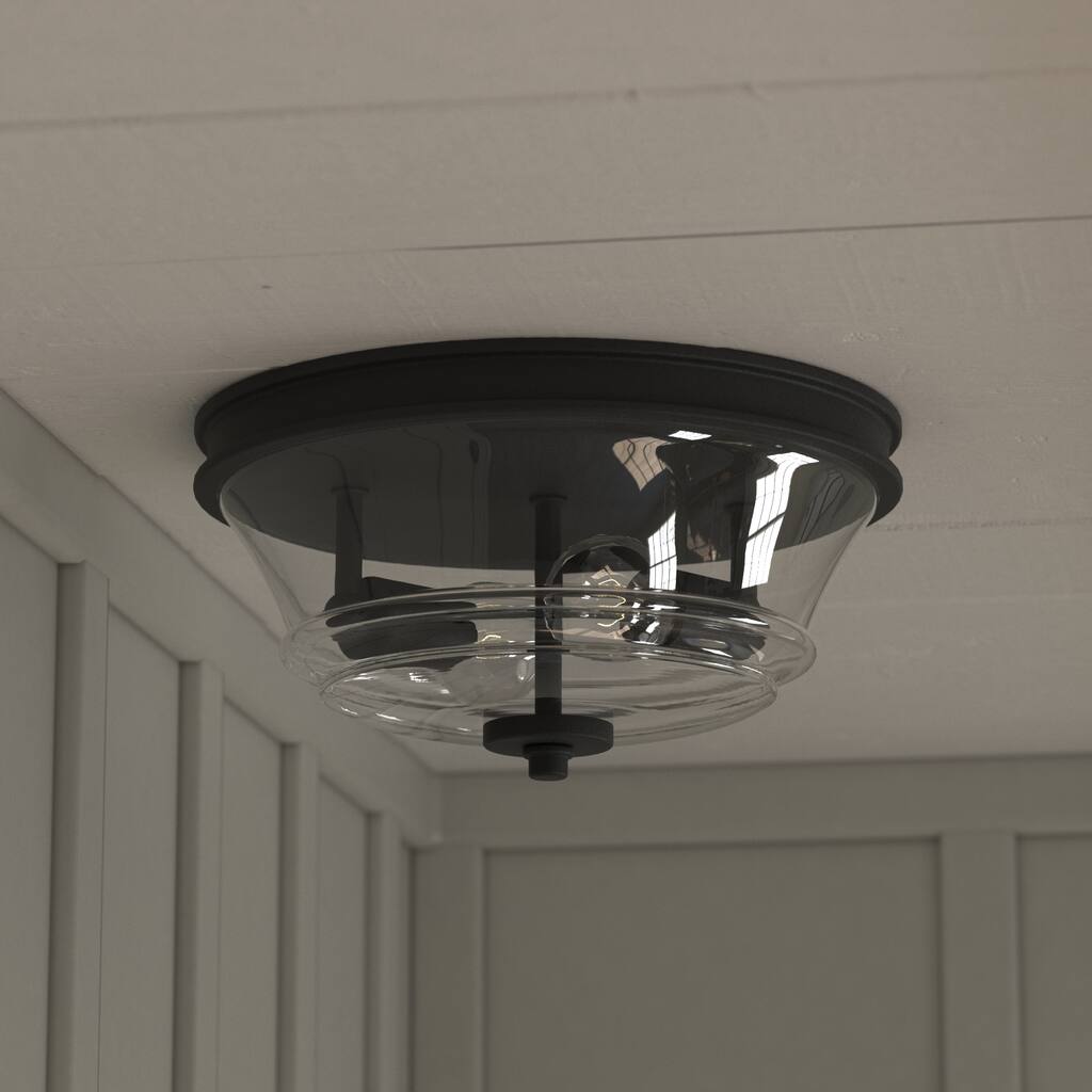 Vaxcel Toledo 13" Flush Mount Natural Brass - 13-in W x 6.5-in H x 13-in D
