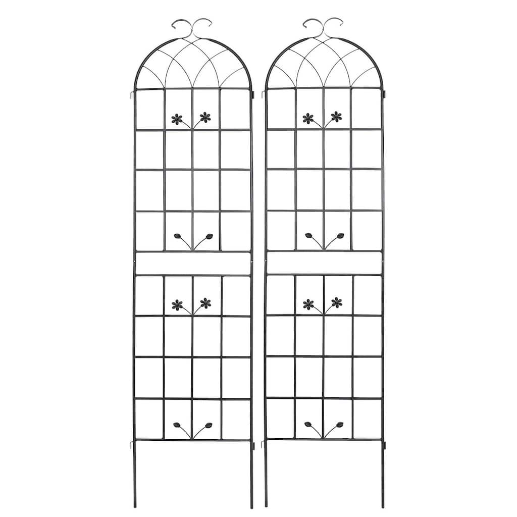 Metal Garden Trellis, 2 Pack Metal Trellis for Climbing Plants, Indoor/Outdoor Plant Trellis for Potted Plants House Plants