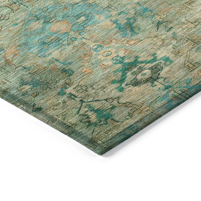 Machine Washable Indoor/ Outdoor Traditional Serenity Chantille Rug