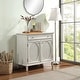 preview thumbnail 1 of 6, Coast to Coast Rollins 2 Door 1 Drawer Cabinet Antique White Oval Antique White