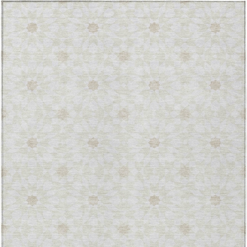 HomeRoots Floral Medallion Transitional Rectangle Outdoor Rug