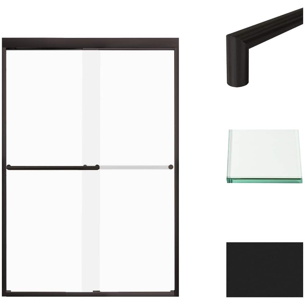 Transolid FBPT487008F-T 70" High x 47" Wide Bypass Frameless Shower