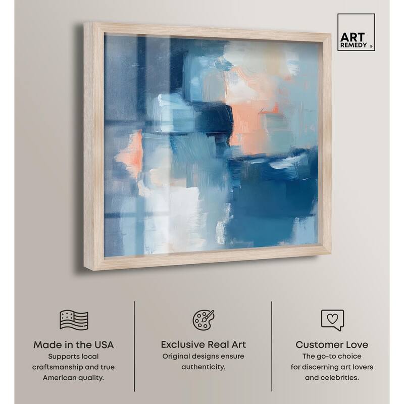 Whispering Blue I Shadowbox by Art Remedy