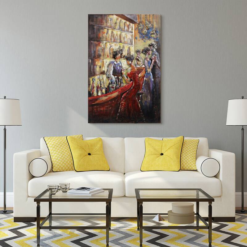 "Tavern" Mixed Media Iron Hand Painted 3D Wall Decor