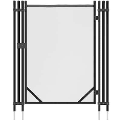 48.42'' H x 38.5'' W Black Metal Gate - 38.5
