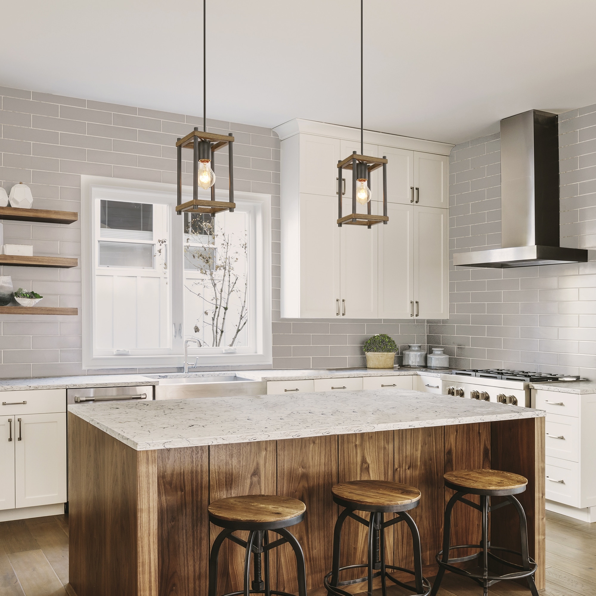 Farmhouse 1-Light Pendant Lights for Kitchen Island