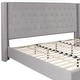 preview thumbnail 76 of 93, Tufted Upholstered Nailhead Trim Platform Bed