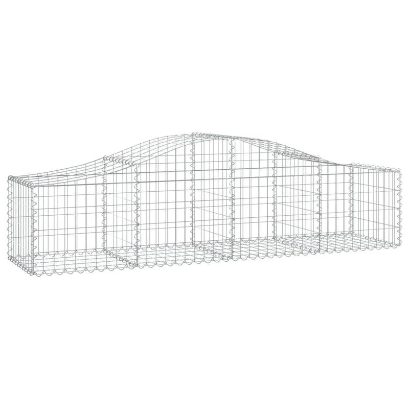 vidaXL Gabion Basket Arched Gabion Basket Planter for Flower Galvanized Iron - 78.7 x 78.7 x 23.6 inch