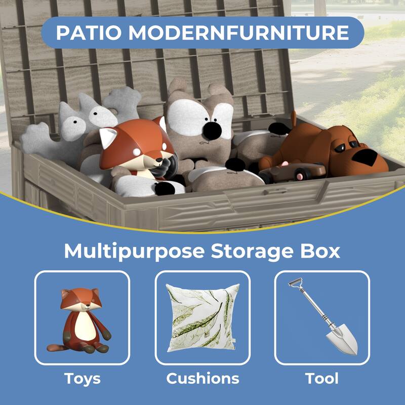 30 Gal. Resin Outdoor Patio Storage Deck Box