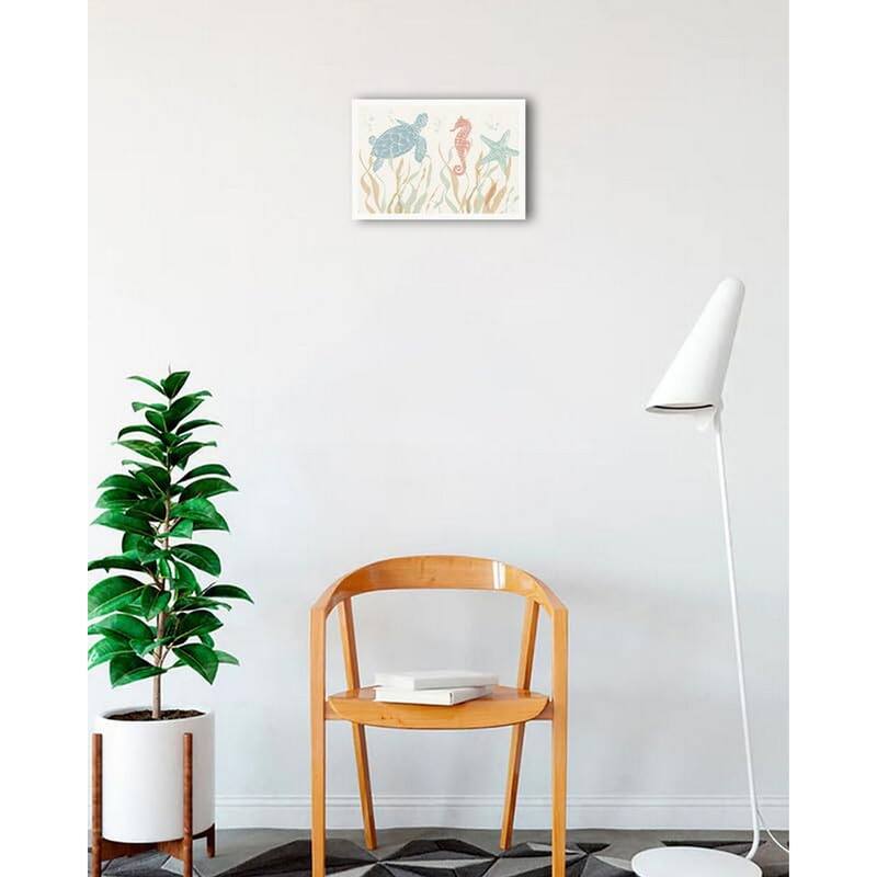 Seaside Style I Framed Poster - 12 x 18 Inch - White
