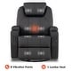 preview thumbnail 4 of 46, MCombo Manual Swivel Glider Rocker Recliner Chair with Massage and Heat, Faux Leather 8031