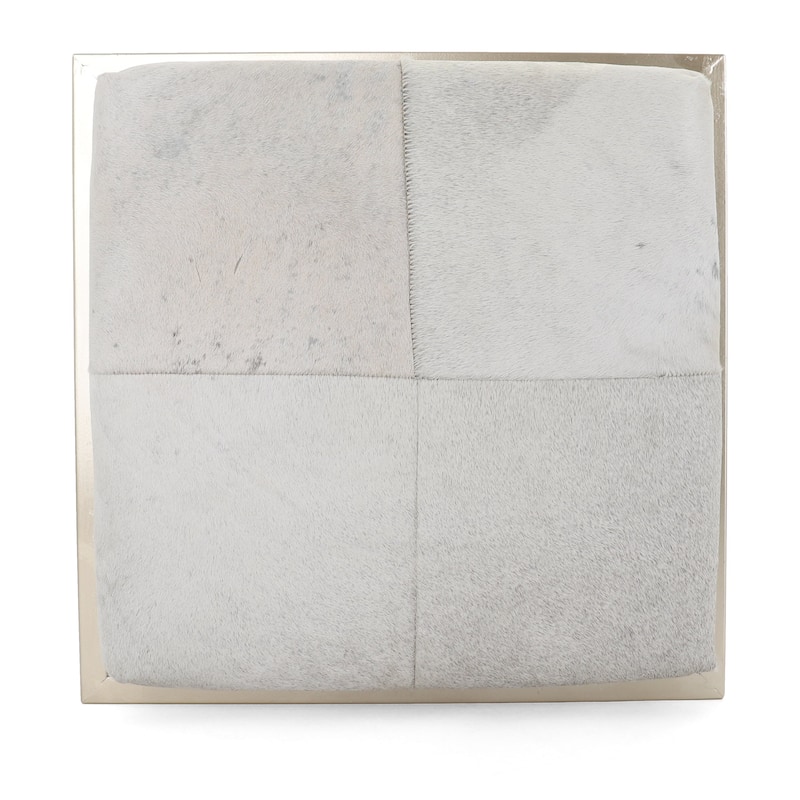 Hampton Cowhide Square Stool