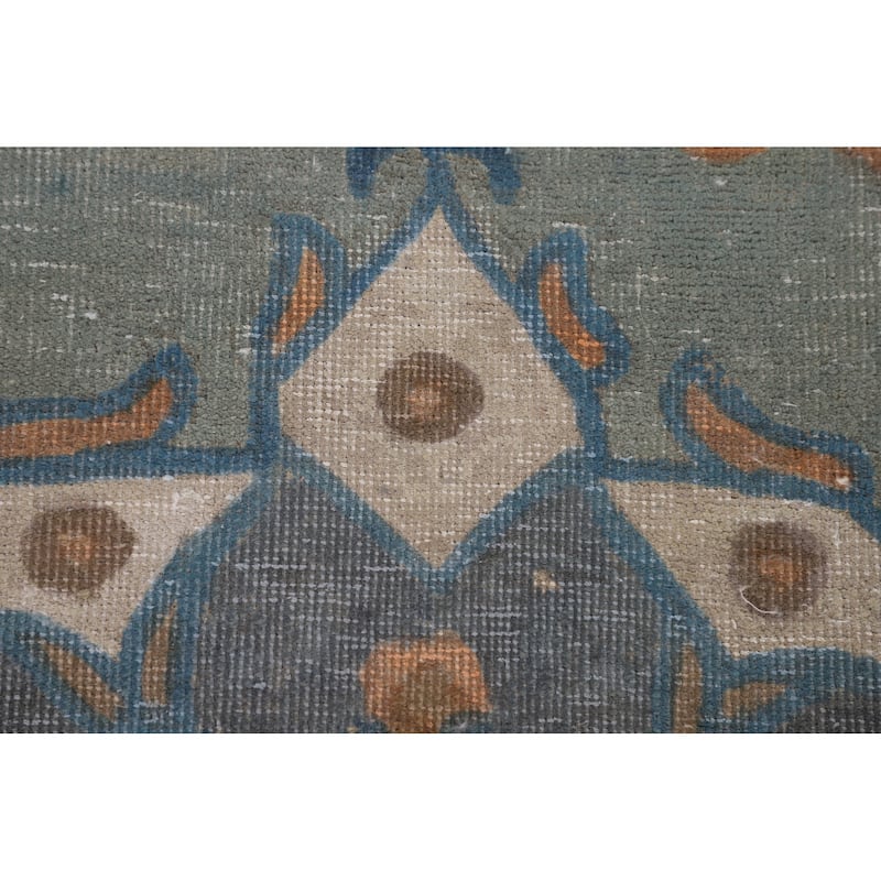 Distressed Over-Dyed Tabriz Persian Antique Rug Handmade Wool Carpet - 6'3"x 9'0"