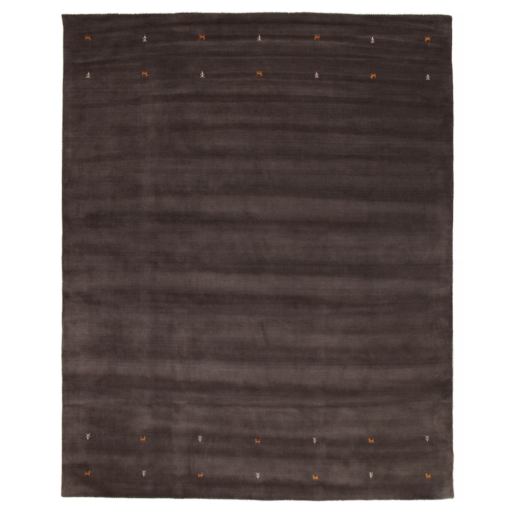 Kashkuli Gabbeh Grey Rug 10'1" x 12'8" - 10'1 x 12'8
